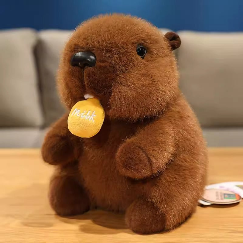 Squeaking and vocalizing groundhog plush dolls
