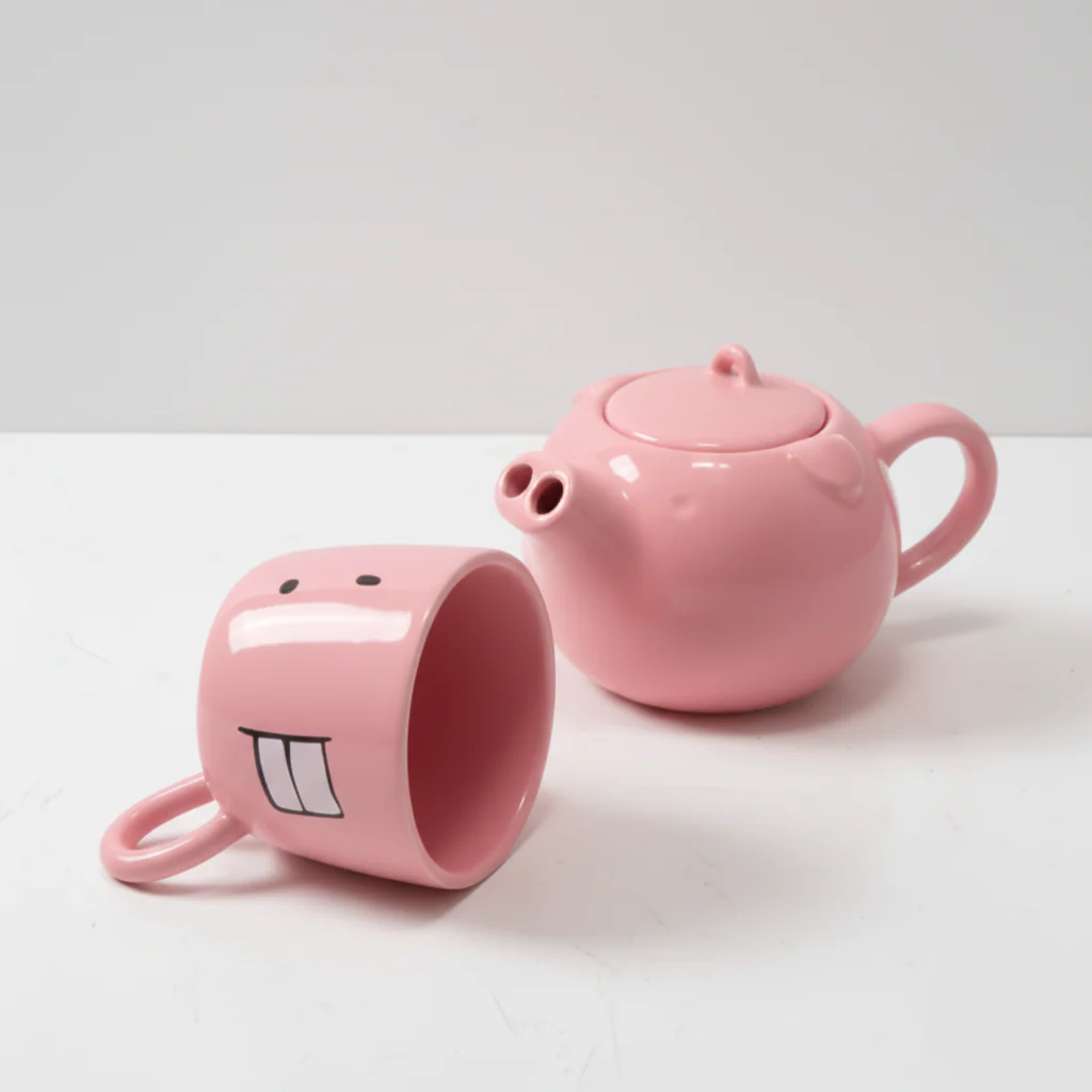 Cute Cartoon Piggy Teapot