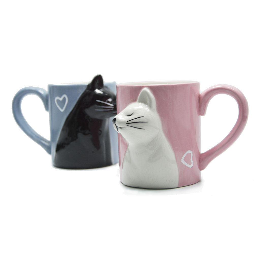 2 Pieces Luxury Kissing Cats Mugs