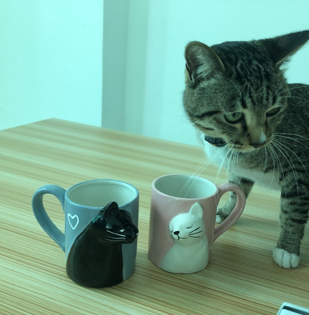 2 Pieces Luxury Kissing Cats Mugs