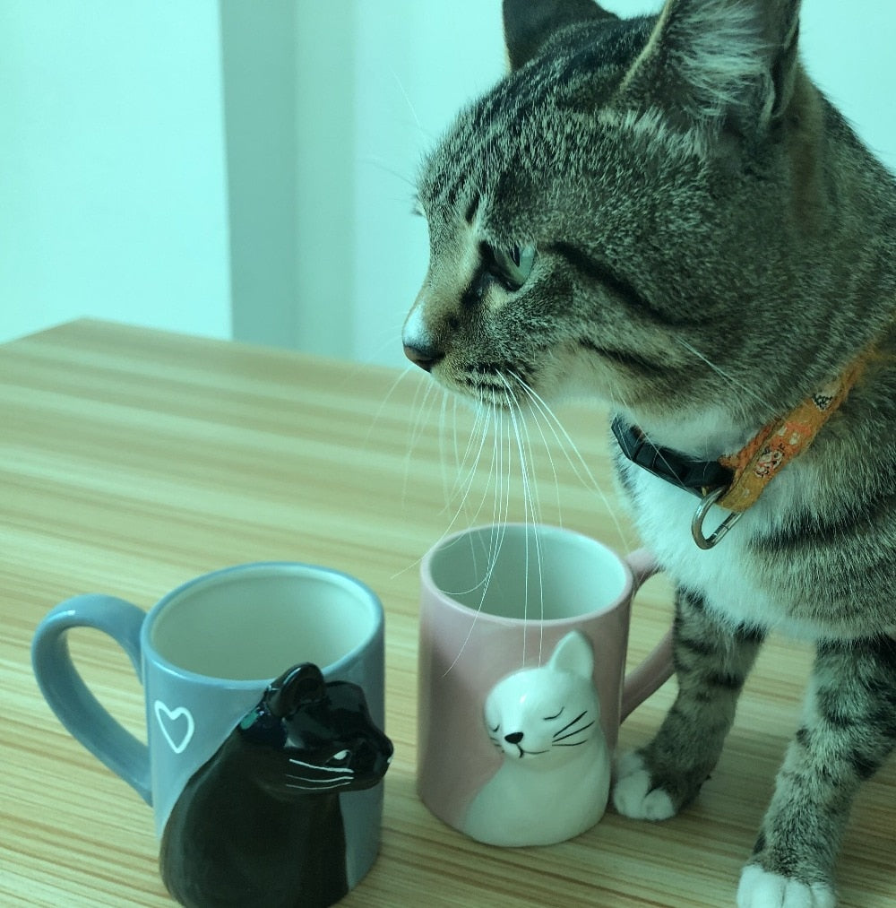2 Pieces Luxury Kissing Cats Mugs