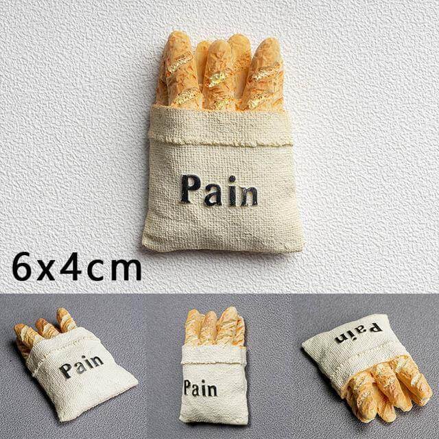 Imanes de comida creativos en 3D