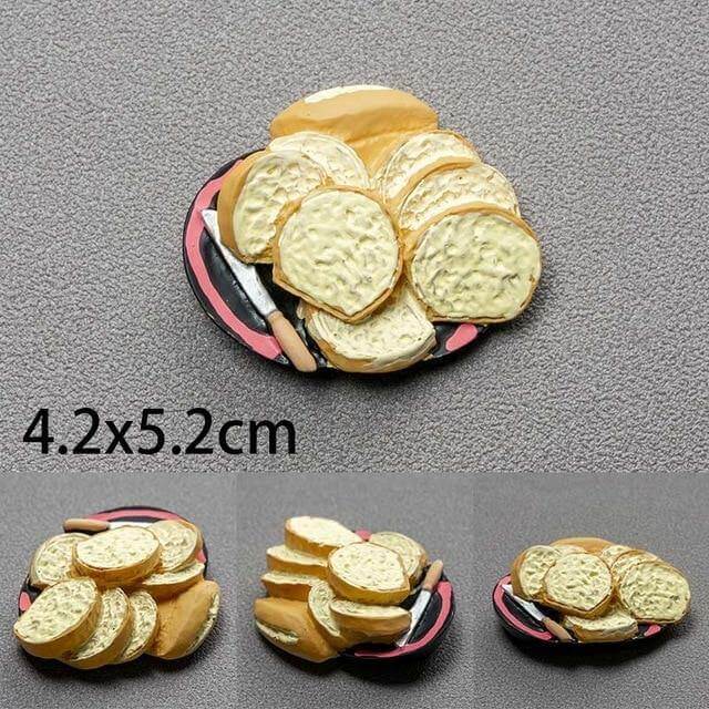 Imanes de comida creativos en 3D