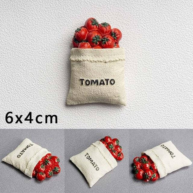 Imanes de comida creativos en 3D