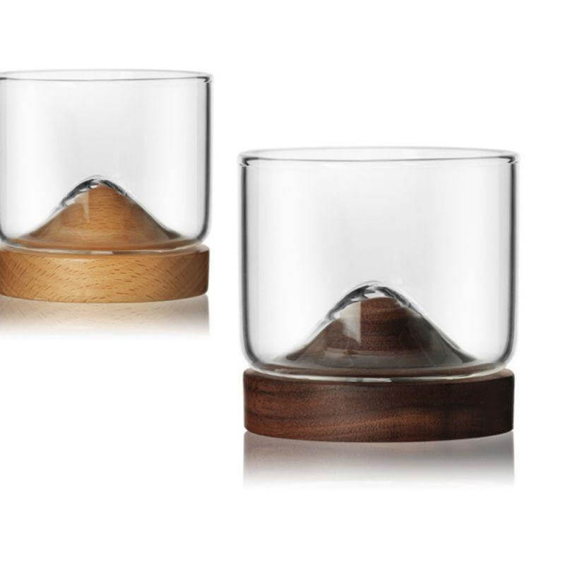 Encantador juego de vasos de whisky de montaña