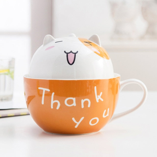 Cute Cat Ceramic Ramen Bowl