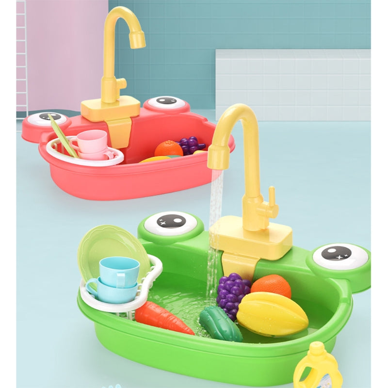 Fregadero de cocina interactivo de juguete para niños