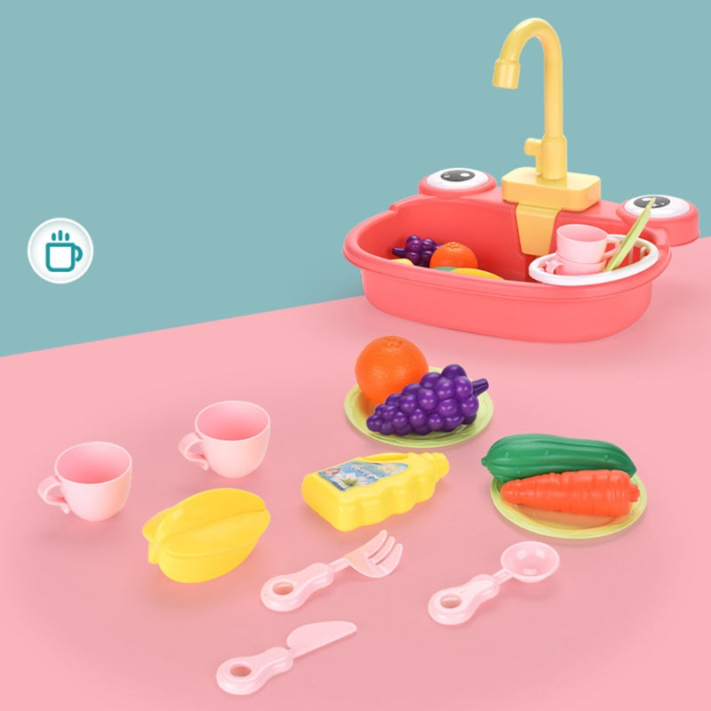 Fregadero de cocina interactivo de juguete para niños