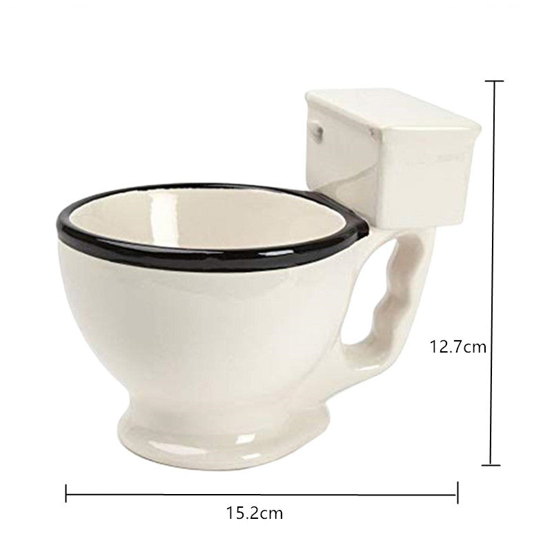 Tazas de café de cerámica para inodoro con asa