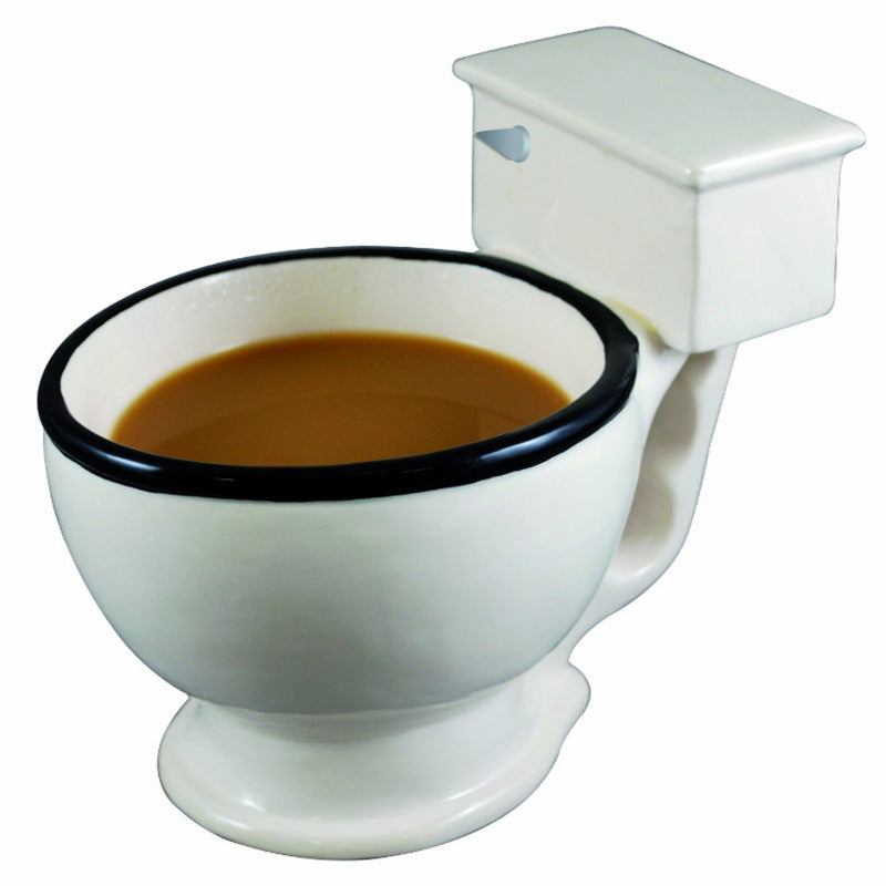 Tazas de café de cerámica para inodoro con asa