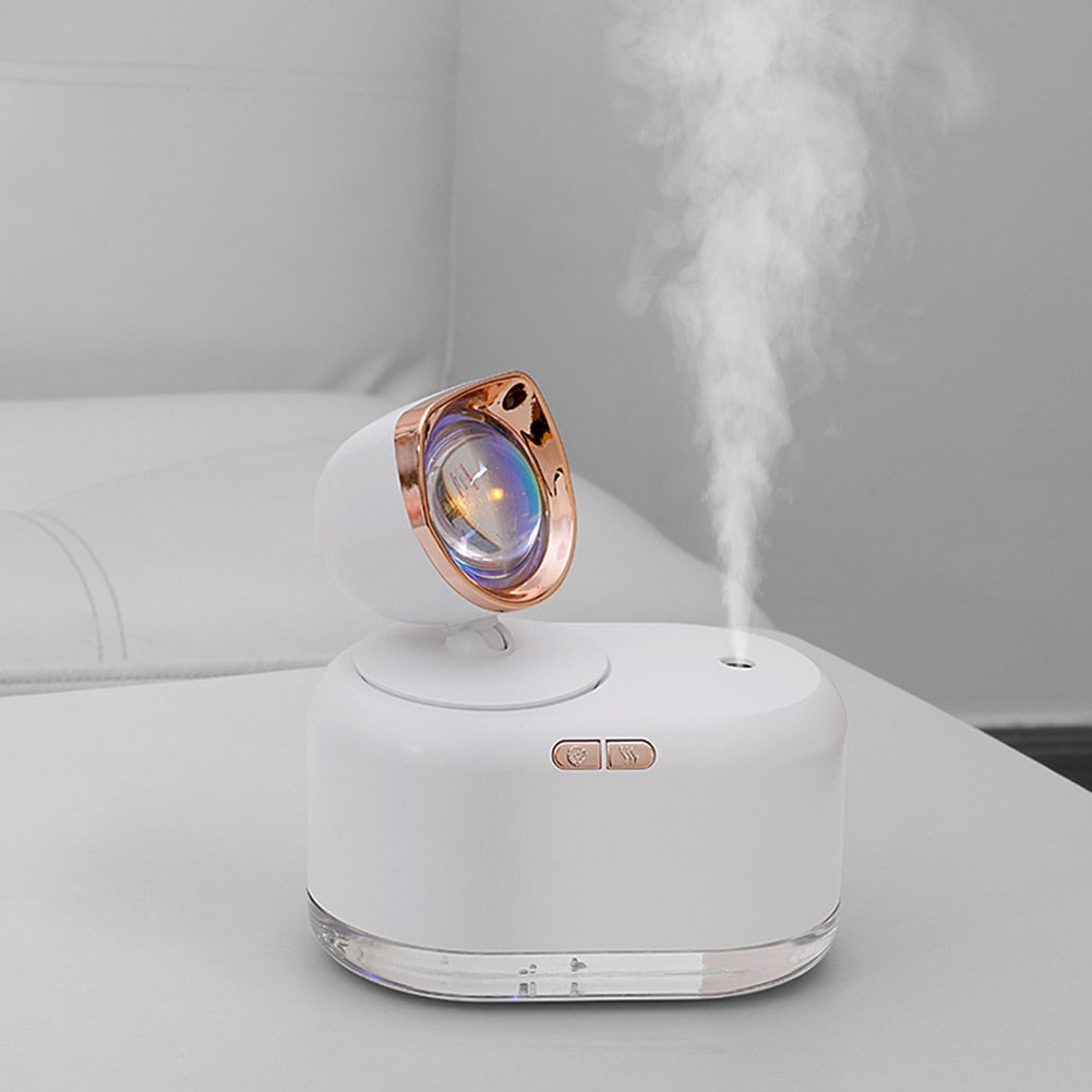 Lámpara humidificadora con proyección de puesta de sol