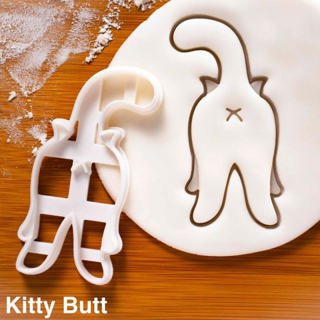 Juego de cortadores de galletas con forma de gato