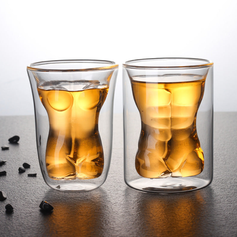 Vasos de whisky sexys de doble pared