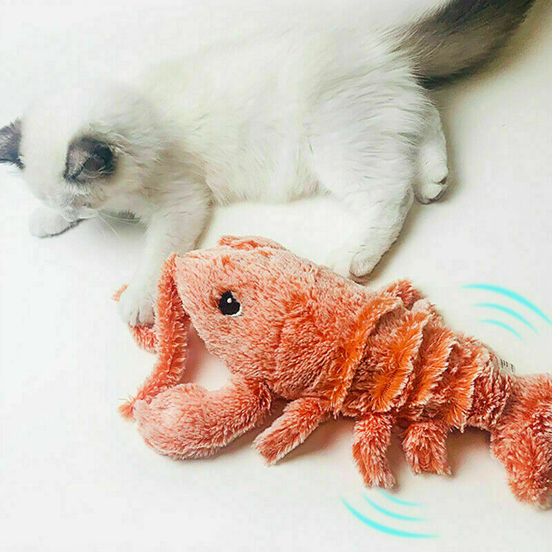 Peluche interactivo de langosta de gato Floppy