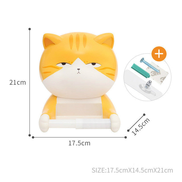 Creative Cartoon Cat Toilet Paper Holder