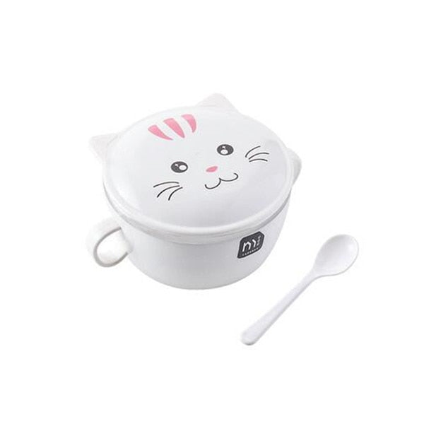 Cute Cartoon Cat Stainless Steel Bowl