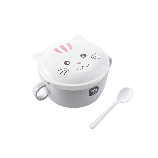 Cute Cartoon Cat Stainless Steel Bowl