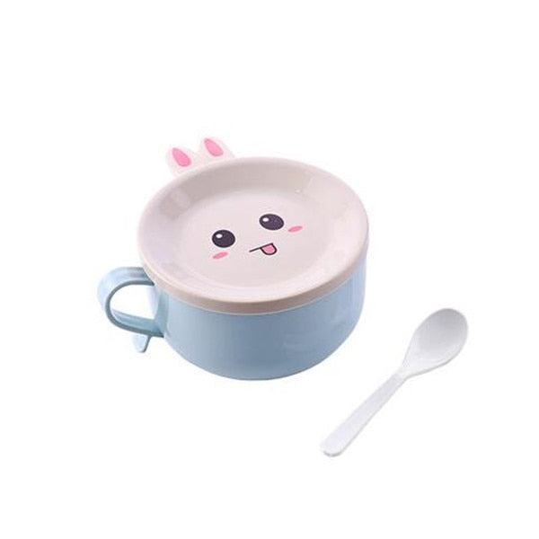 Cute Cartoon Cat Stainless Steel Bowl