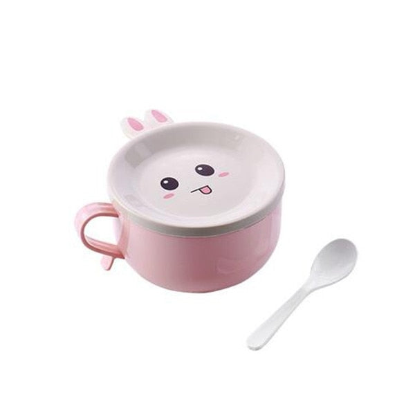 Cute Cartoon Cat Stainless Steel Bowl