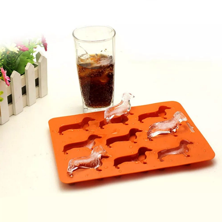 Molde para cubitos de hielo con forma de mini cachorro