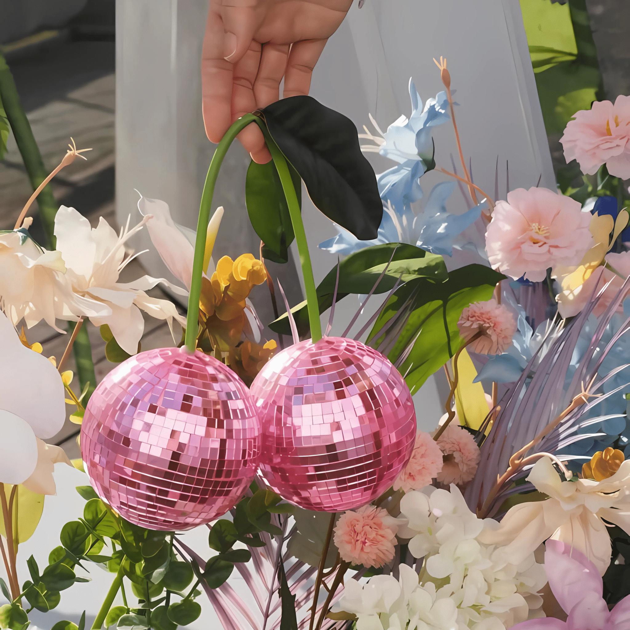Pink Cherry Disco Ball